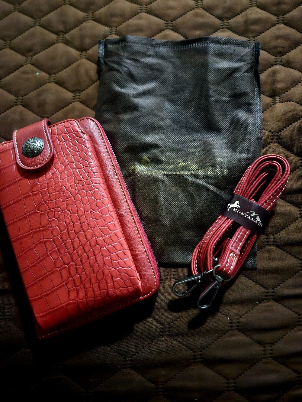 💥Sale💥 Montana West Red Leather Wallet Crossbody Phone Purse